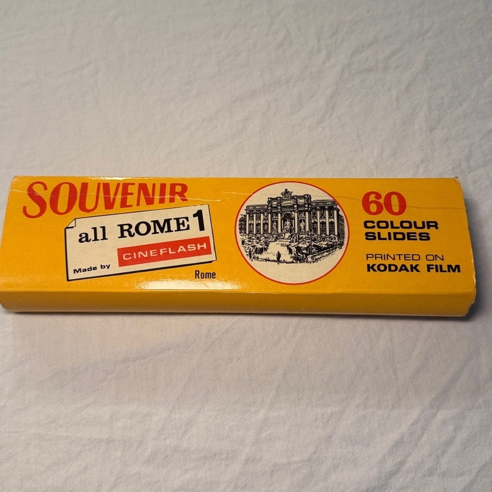 Cineflash Kodak Film Vintage 1960s All Rome 60 Colour Slides Souvenir EUC